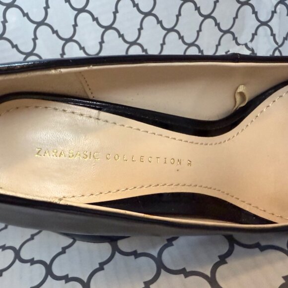ZARA BASIC COLLECTION Black Block Heel Pumps - Picture 8 of 9